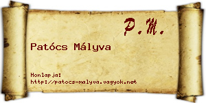 Patócs Mályva névjegykártya
